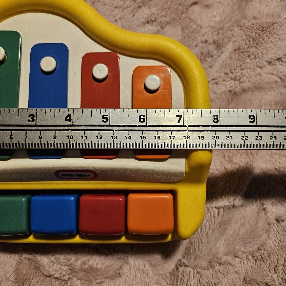 VTG‎ Little Tikes Tykes Tap A Tune 4 Key Mini Xylophone Piano Yellow 1546-00